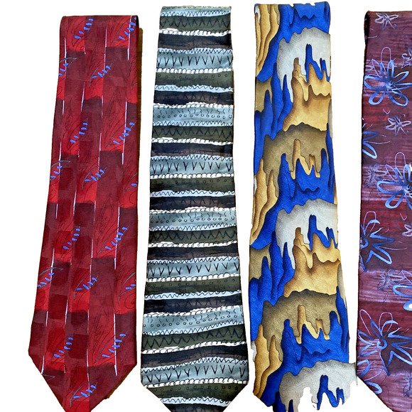 Jerry Garcia Neck Ties 100% Silk Neckties Lot of 5 Abstract Colorful Variety - Picture 2 of 12